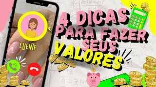 COMO MONTAR SUA TABELA DE VALORES  UNHAS [upl. by Mafala]