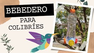 Tutorial cómo hacer un bebedero de agua o néctar para aves Colibríes o picaflor EcoAmigable [upl. by Alleras]