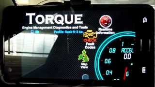 OBDLink MX and Torque on a Saab 93 Aero [upl. by Tnemelc415]