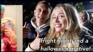 thorpe park fright night amp halloween party halloween vlog [upl. by Ihsakat965]