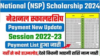 nsp scholarship payment list 202223  National Scholarship Payment List 202223  NSP Payment list [upl. by Lenaj]