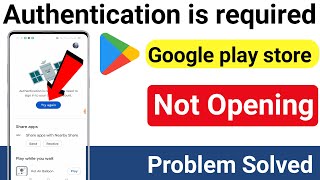 Google play store not working problem solution  Play store authentication is required problem [upl. by Nonarb]