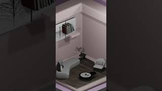 Isometric 3d Room in blender 40Beginners Tutorial isometric drawingBlender tutorial ytshorts [upl. by Aihtibat]