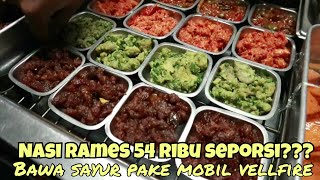 GILE Makan Nasi Rames Pinggir Jalan 54ribu Bawa Sayurnya Pake Vellfire Vlog030 [upl. by Gant]