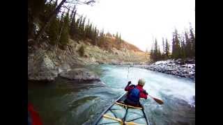 Kananaskis River with the 175 foot Wenonah Cascade tripping canoe Halloween 2013 [upl. by Halian598]