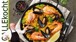 Spanische Paella mit Hähnchen selber machen Einfaches Rezept [upl. by Lock]