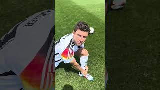 this is what happens when you try to nutmeg Thomas Müller 😰 ThomasMuller DFB adidas [upl. by Goines]