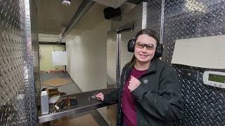 Cathleen fires the new Bond Arms 4570 Cyclops pistol [upl. by Ressan421]