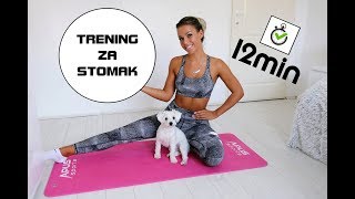 12min TRENING ZA STOMAK  Kućni trening [upl. by Lunn]