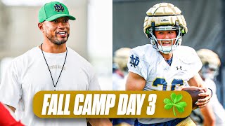 Watch Notre Dame football practice Indepth insight on O and Dlines and Tyler Buchner nugget [upl. by Leunamesoj211]