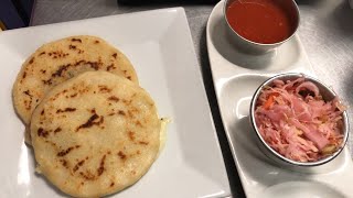 Traditional Salvadoran Pupusas at Salvatoria Kitchen and Bar  Bite Size [upl. by Nrehtac]