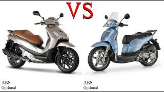 Sym HD 300 vs Aprilia Scarabeo 200 Test specification comparison [upl. by Artinek56]