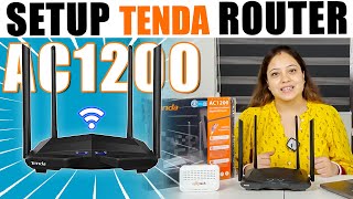 How to setup Tenda AC10AC1200 Wireless Router  MUMIMO Detailed in Hindi [upl. by Artied]