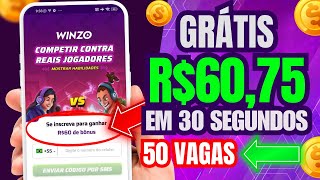 App Winzo Games BAIXOU GANHOU R6075 de GRAÇA SAQUE MÍNIMO R100 Jogos que pagam via pix [upl. by Moe328]