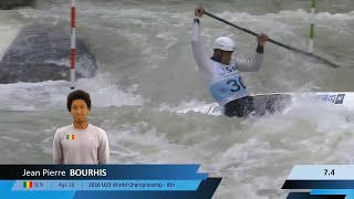 Jean Pierre Bourhis Senegal Canoe Slalom Semi Finals  2024 ICF Canoe Slalom World Cup Augsburg [upl. by Hawkie231]