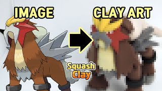 Pokémon Clay Art  Entei Firetype Legendary Pokémon [upl. by Katy]