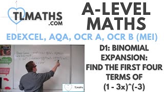 ALevel Maths D123 Binomial Expansion Find the first four terms of 1  3x3 [upl. by Barr]