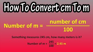 How To Convert Change Centimeters cm To Meters m Explained [upl. by Aenad]