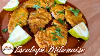 Escalope Milanaise Recette Facile et Rapide [upl. by Trinl]