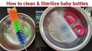 बाळाची बाटली स्वच्छ आणी स्टरलाईज कशी करायचीhow to clean and sterilize baby bottles at home [upl. by Varick]