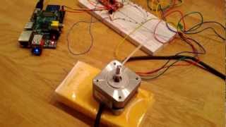 Raspberrypi GPIO controlling a Stepper in shell [upl. by Anidam719]