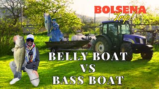 Bass Fishing nel Vulcano Belly Boat Vs Bass Boat sul lago di Bolsena [upl. by Gwendolyn624]