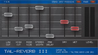 Free VST Effect  TAL Reverb III [upl. by Notyal153]