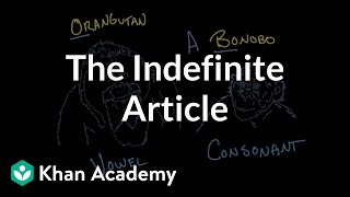 The Indefinite Article  Parts of Speech  Grammar  Khan Academy [upl. by Ydoj]