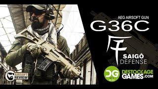 FR G36C SAIGO DEFENSE AEG  DESTOCKAGEGAMES  AIRSOFT REVIEW [upl. by Ellebyam]