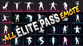 FREE FIRE ALL ELITE PASS EMOTE  FREE FIRE SEASON 1 TO 55 ALL ELITE PASS EMOTE  ELITE PASS EMOTE [upl. by Rudy]