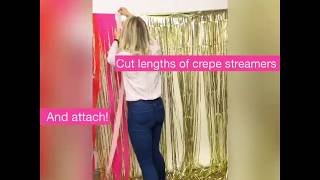 Beautiful Balloons DIY Rainbow Crepe Streamer Backdrop [upl. by Gordan]