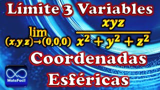 11 Límite de 3 variables con COORDENADAS ESFÉRICAS [upl. by Whetstone785]