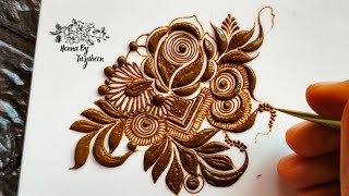 Khafeef Mehndi design 2023  Gulf Henna Patch  Heavy Khafif Mehendi Design  Tazaheen Art [upl. by Nnylkcaj]