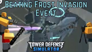 Beating Frost Spirit  Tower defense simulator frost invasion event [upl. by Idnar]