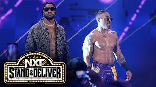 Carmelo Hayes makes Lakers inspired entrance at Stand amp Deliver NXT Stand amp Deliver 2023 Highlights [upl. by Mead]