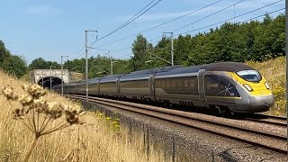 High Speed Trains at Lenham Heath  HS1  30724 [upl. by Bernette]