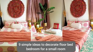 9 Simple Tips To Decorate Floor Bed Bedroom For A Small Room 😍 Floor Bed Decorating Ideas [upl. by Miru]