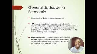 Relacion Economia Ingenieria Sistemas [upl. by Yecnay]