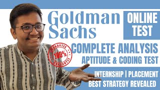 Goldman Sachs Online Test for Summer Analyst and FTE  How to prepare  Aptitude and Coding 🔥 [upl. by Dranek]