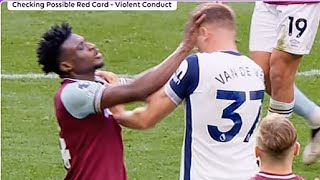 Mohammed Kudus vs Micky van de Ven Red Card Incident vs Tottenham vs Westham United [upl. by Jaymee]