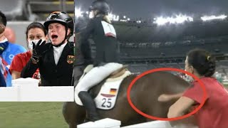 Kim Raisner Horse Punching full Video Detail  German modern pentathlon coach thrown out of Olympics [upl. by Yeldar]