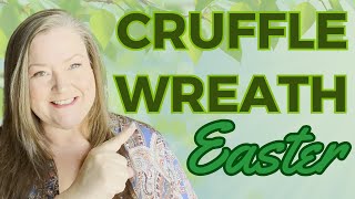 Create A Flocked Easter Bunny WreathDeco Mesh Cruffle WreathsHow to Make a Deco Mesh Easter Wreath [upl. by Adirem]