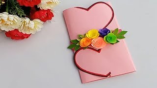 A Beautiful Anniversary card idea  How to make anniversary card at home [upl. by Brose]