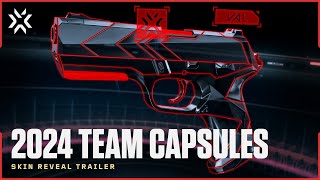 Introducing the 2024 VCT Team Capsules  Skin Reveal Trailer  VALORANT [upl. by Esiouqrut245]