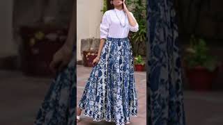 Most Stylish amp Beautiful Long Skirt amp Top Designs shorts rekhafashionupdates [upl. by Dnomed]