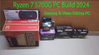 Ryzen 7 5700G PC Build 2024  Gaming amp Video Editing PC for My Channel Use [upl. by Venita]