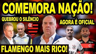 COMEMORA NAÇÃO FLAMENGO VAI FICAR MAIS RICO MARACANÃ QUEBRA SILÊNCIO NEGOCIAÇÃO MENGÃO E INTER [upl. by Bonney582]