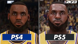 NBA 2K23  PS5 vs PS4 COMPARISON  FacesGraphicsGameplay [upl. by Sarge]