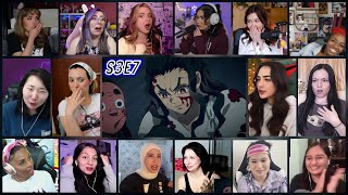 Demon Slayer Season 3 Episode 7 Girls Reaction Mashup  Swordsmith Village Arc Ep 7 [upl. by Alethea]