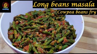 long beans masalablack eyed pea recipescowpea beans frygreen beans recipe [upl. by Ailimat]